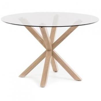 Mesa Redonda de Cristal Templado 120cm para Comedor o Cocina