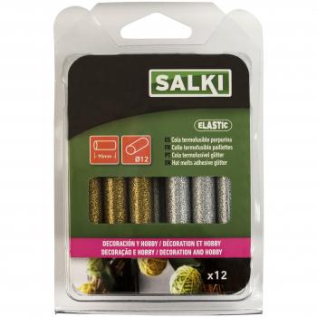 Salki 0430206 Barras Caliente con Purpurina, Ámbar, 11.5 mm, Set de 12 Piezas