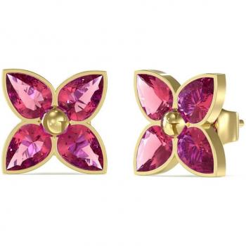 Pendientes de acero dorado para mujer Guess JUBE02150JWYGRDTU, colección Studs Party, medidas 12 mm