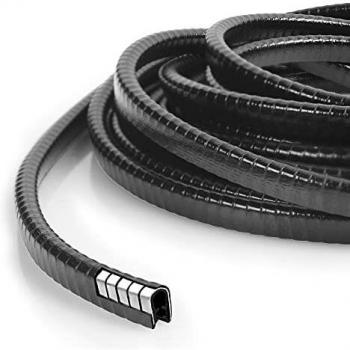 URAQT Protector de Puerta de Coche 5.5M U Forma Protector de Borde de Automóvil Tira Coche Sellado de Goma Coche Tira Sello Puerta Parachoques de para Evitar Arañazos Marco de Puerta -Negro