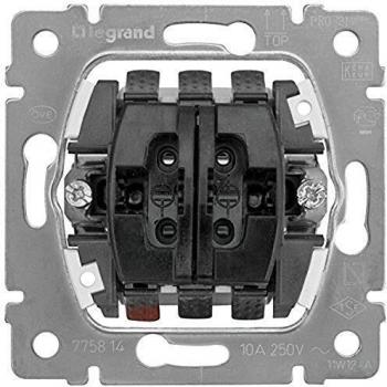 Legrand 775814 Pulsador Doble para Persianas Galea Life, 10 A - 230 V - 50/60 Hz
