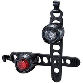 Set de Luces Recargables Cateye Orb delantera y trasera - Negro Pulido