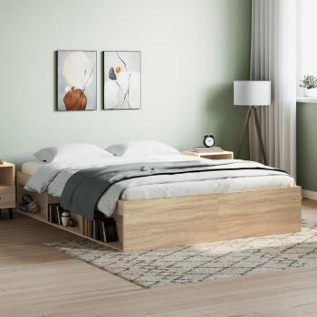 Estructura de cama Roble Sonoma 140x200 cm vidaXL