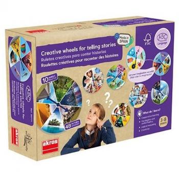 Juego Educativo Ruletas Creativas para Contar Historias en Inglés - Dimensiones: 20x13x6 Cms