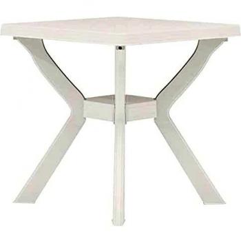 Mesa de bistró blanca de plástico 70x70x72 cm