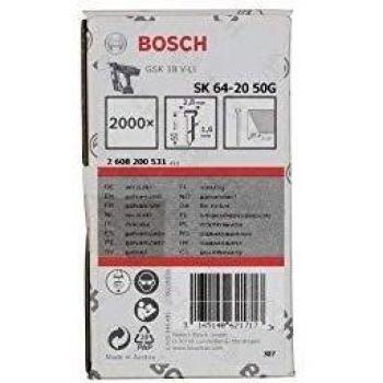 Bosch 2 608 200 531 - Pasador de cabeza avellanada SK64 20G, 50 mm, pack de 2000