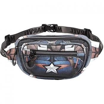 KARACTERMANIA Capitán América Chest-Riñonera Glaze, Color Negro