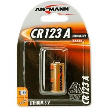 Batería de Litio CR123A Ansmann, 10 Piezas, No Recargable, 3V