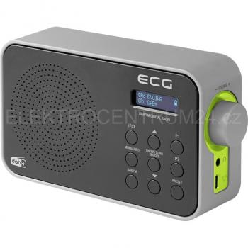 Radio Digital DAB ECG RD 110 - Portátil, FM, Despertador, Temporizador, Snoozer, 1W
