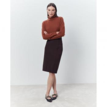 Falda midi de punto roma para mujer