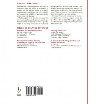 Genetic Analysis Paperback: Principles, Scope, and Objectives by Blackwell Science