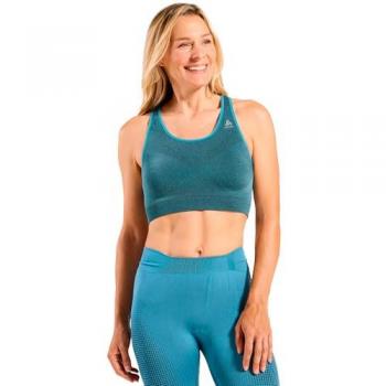 Sujetador Deportivo Odlo Inseamless Ceramicool Medium Impact Azul XS Mujer
