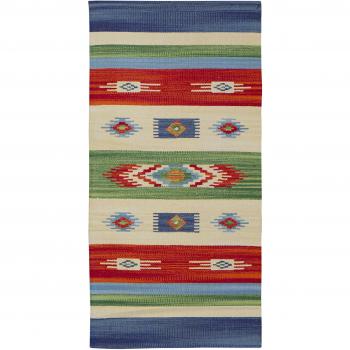 Jute & Co. Kilim - Alfombra de pasillo, algodón de gran calidad tejido a mano, diseño kilim, 60 x 120 cm, multicolor