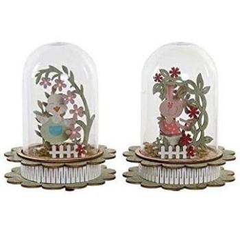 Lámpara DKD Home Decor Aluminio Cristal Shabby Chic 14,5 x 14,5 x 18 cm (2 Unidades)