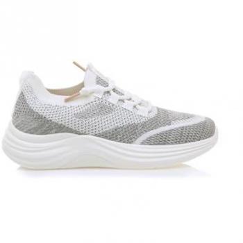 Zapatillas Deportivas MTNG Blow para Mujer en Blanco con Cierre de Cordones y Puntera Redonda, Suela Gruesa