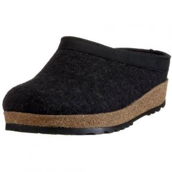 Haflinger Grizzly Torben Charcoal Clogs for Men, Size 41