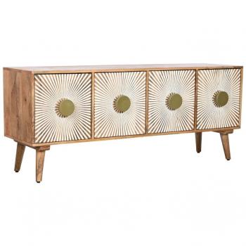 Mueble de TV Home ESPRIT Dorado Natural Madera 145 x 40 x 60 cm