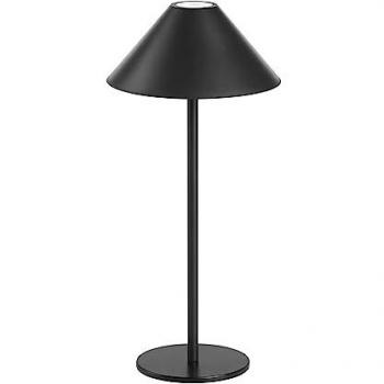 Lámpara de mesa LED Forlight Sirina, inalámbrica, portátil y recargable, IP54 para interior y exterior, carga USB, regulable, color negro