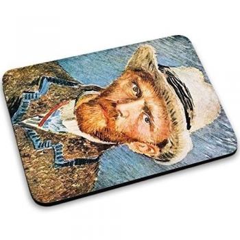 Van Gogh - Self Portrait With A Gray Felt Hat 1, Designer Alfombrilla de Ratón Mouse Mouse Pad con Diseño Colorido. Tamaño 250 x 190 mm.