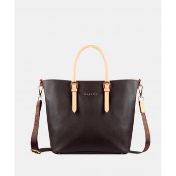 Bugatti - Bolso de hombro transformable a bandolera de piel en marrón