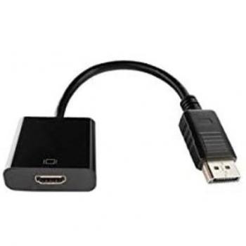 Gembird A-DPM-HDMIF-002 Adaptador de Cable DisplayPort a HDMI, Macho a Hembra, 0.1m, Negro