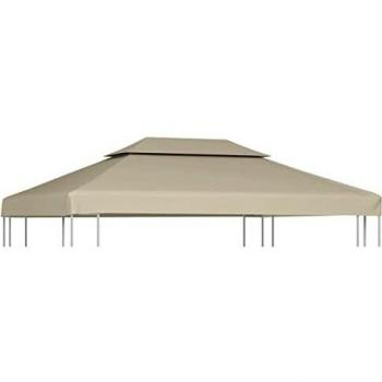 vidaXL Toldo de Cenador de Repuesto Tela Impermeable Beige 3x4 m Techo Pérgola