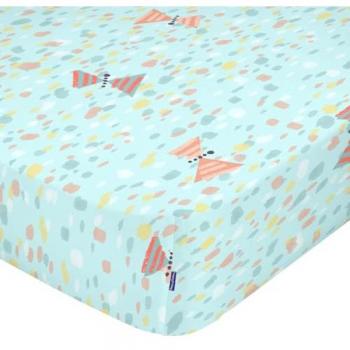Sábana Bajera HappyFriday Moshi Moshi Azul Multicolor 70 x 140 x 14 cm