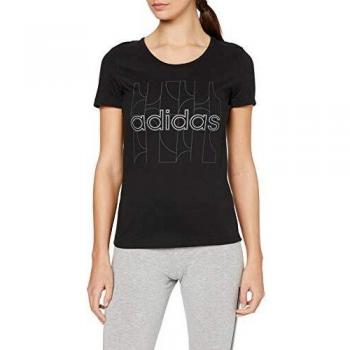 adidas W Mo Pr T-Shirt Camiseta de Manga Corta, Mujer, Black/Silver Met, M
