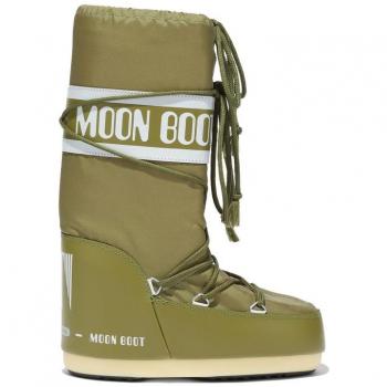 Moon Boot Khaki Lace-up Winter Boots, Green female, Size: 2 UK / Size: 5 US