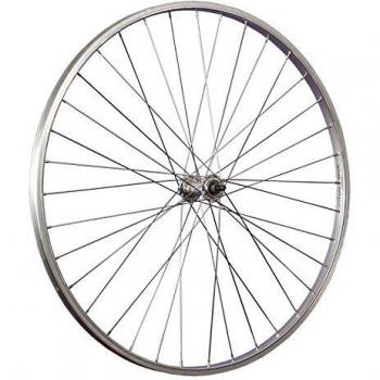 Rueda delantera de bicicleta de 28 pulgadas de aluminio y acero inoxidable, 622-19 plateado