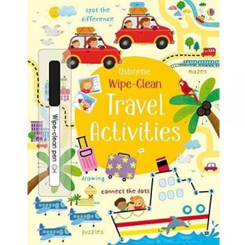 Libro de Actividades Viajeras Borrables para Niños de 6 a 12 Años con Mapas, Crucigramas y Puzzles
