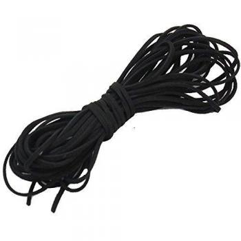 Pinzhi - 1Rollo Gamuza Negro Nylon Cordón 2mm Cadena Hilo para Abalorios Pulsera Collar Joyería DIY Abalorios Colgante