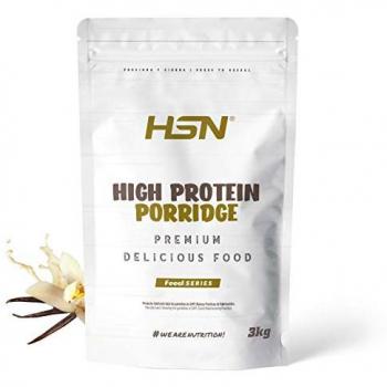 Gachas de Avena Proteicas HSN Vainilla 3kg | Porridge Integral y Proteína de Suero | Fácil, Rápido y Bajo en Azúcar | 60 Tomas