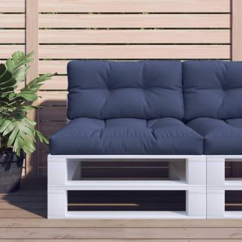 Cojines para sofá de palets 2 piezas tela 80 x 80 x 12 cm Color Azul y blanco, Negro y blanco, Verde y rosa - Cojín Decorativo de Asiento