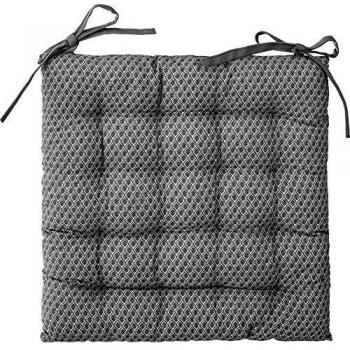 Galette de silla Otto gris 38x38cm - Almohadilla de algodón decorativa y cómoda