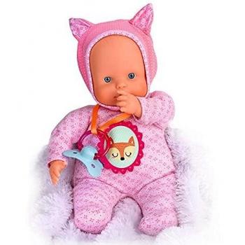 Nenuco - Blandito 5 Funciones Rosa, hace sonidos como un bebé de verdad, se ríe, llora, dice mamá y papá, hace sonidos de chupete y chupar el dedo. Regalo para bebés de 1 a 3 años FAMOSA
