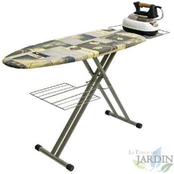 Mesa de Planchar Regulable 93 cm con Rejilla de Acero 117x40 cm - Planchado Fácil