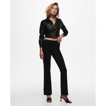 Pantalón de mujer de campana y tejido elástico
