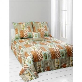 Colcha Colcha patchwork Diseño en verde/naranja göße 6: 280 x 250 cm Material exterior en 100% algodón