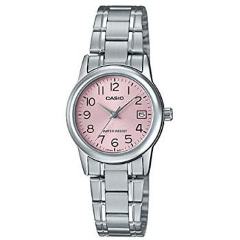 Reloj Clásico Casio LTP-V002D-4B para Mujer – Diseño Elegante Rosa, Acero Inoxidable, Movimiento de Cuarzo y Resistencia al Agua (Ø 25mm)