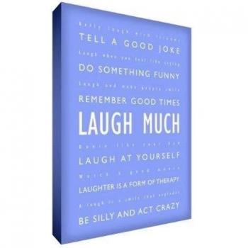Feel Good Arte grueso A4 Nursery Cuadro lienzo Laugh Mucho