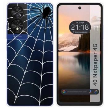 Funda Silicona Transparente Araña para TCL 40 NXTPAPER