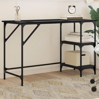 Escritorio negro de metal y madera multicapa 120x50x75 cm