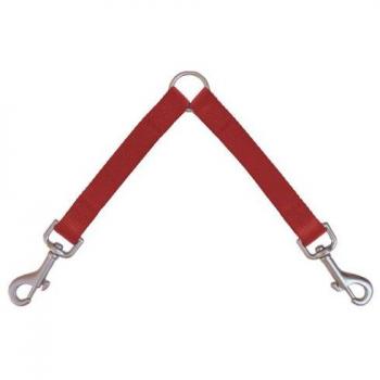 Freedog Acople para Dos Perros Correa Nylon Roja - 28x1 cm