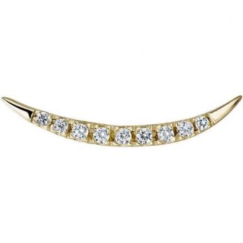 Piercing tragus Earcandy Melinda de plata bañado en oro 18k