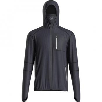 Great Escapes Crater Zip-Up Hooded Fleece in Navy Blue, Size S
