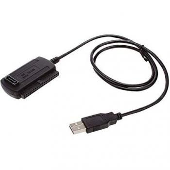Approx APPC08 - Adaptador USB 2.0 IDE SATA, Color Negro