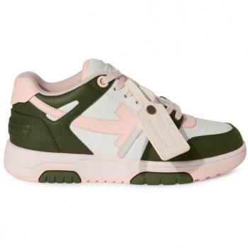 Off-White Women's Green Leather Sneakers with Arrows Motif | Size 9 US (39 EU)
