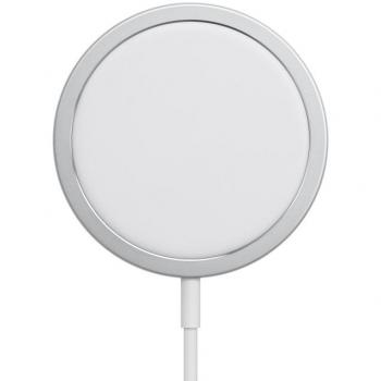 Apple MagSafe Wireless Charger with 15W Fast Charging and 3.3' USB-C Integrated Cable - Silver and White
