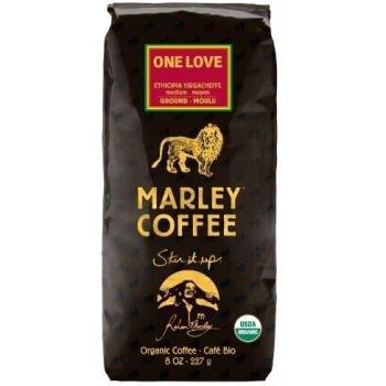 Marley Coffee, Organic One Love, Ethiopian YirgaCheffe, Ground Coffee, 8 Ounce